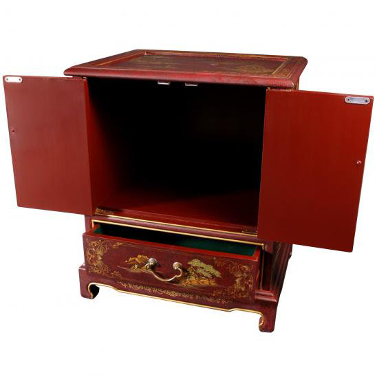 Oriental Furniture Japanese End Table with Storage & Reviews Wayfair